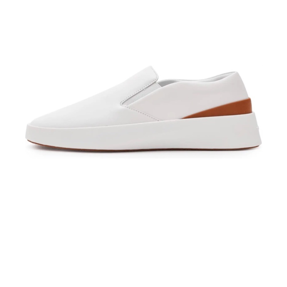 Men's Wolf & Shepherd Italian Leather White Slip-On Sneaker EUR 42/US 8.5,9